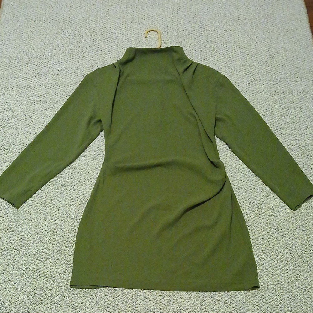 H&M Olive Green Long Sleeve Tunic Dress